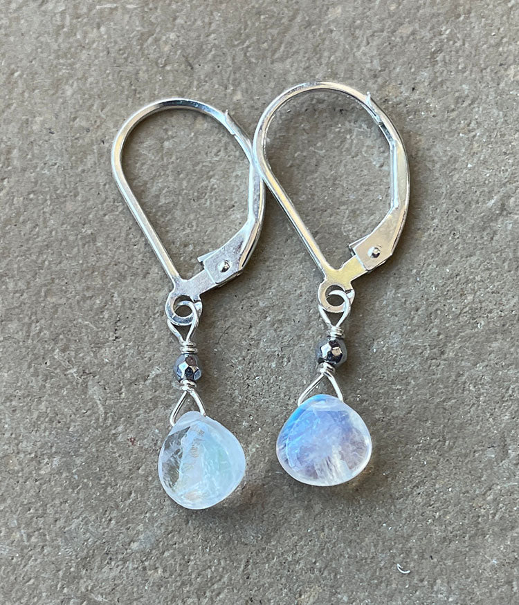 Petite Moonstone Earrings