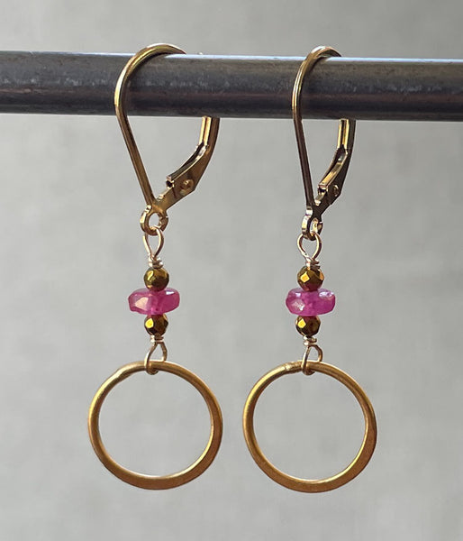Labyrinth Ruby  Earrings