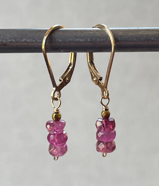 Stack of Pink Earrings