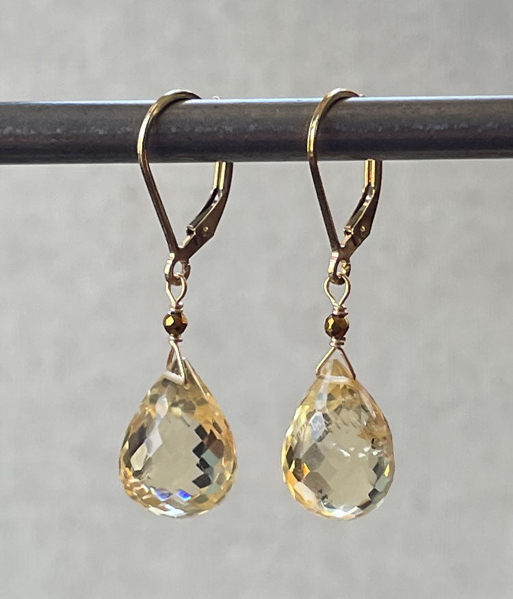 Citrine Teardrop Earrings