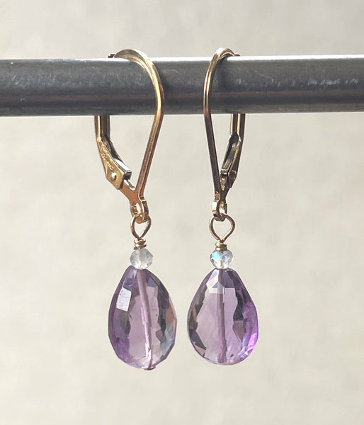 Amethyst Teardrop Earrings