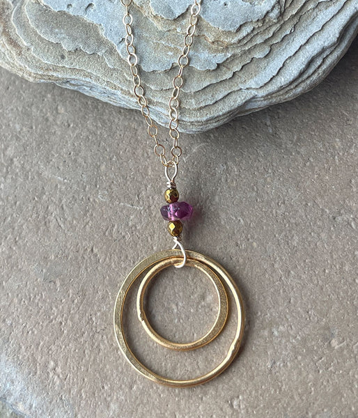 Rhodolite Labyrinth Necklace