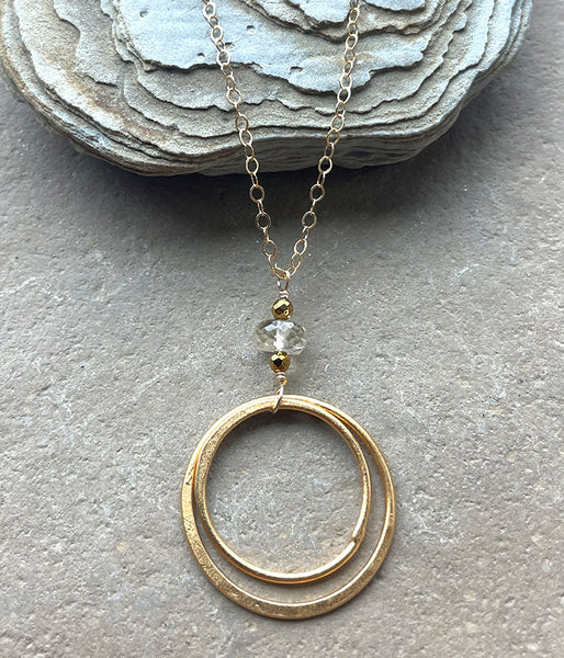 Labyrinth Citrine Necklace