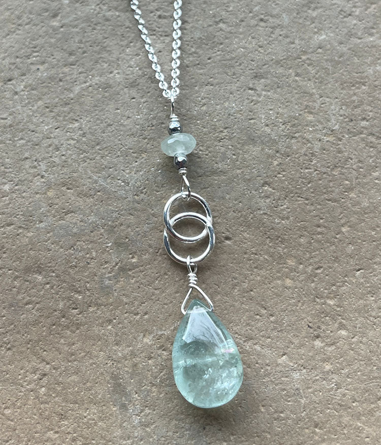 Aquamarine Infinity Necklace