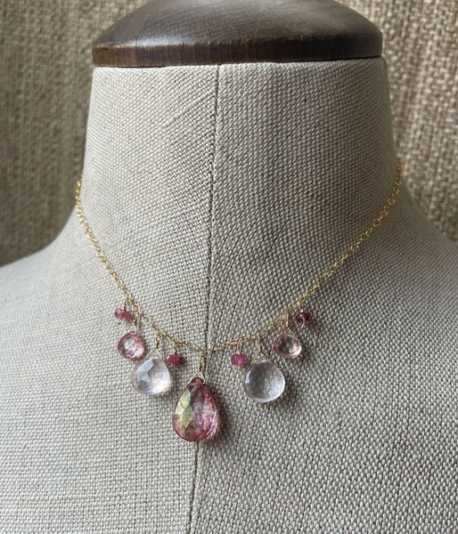 Balance in Pink Fringe Necklace