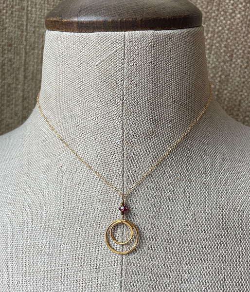 Rhodolite Labyrinth Necklace
