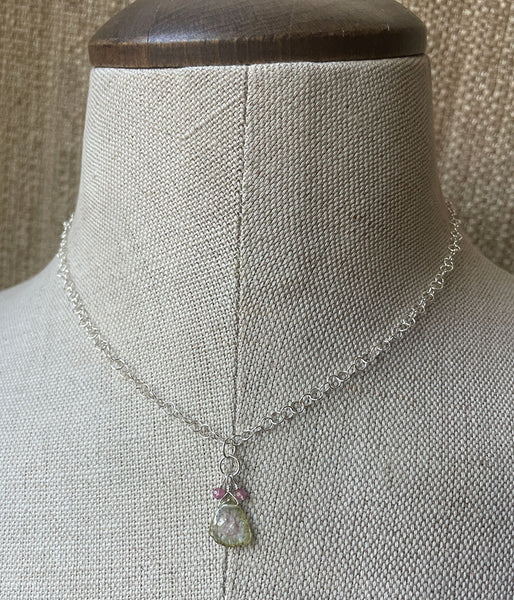Pastel Watermelon Tourmaline Necklace