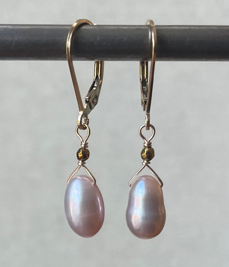 Blush Pearl Teardrop Earrings