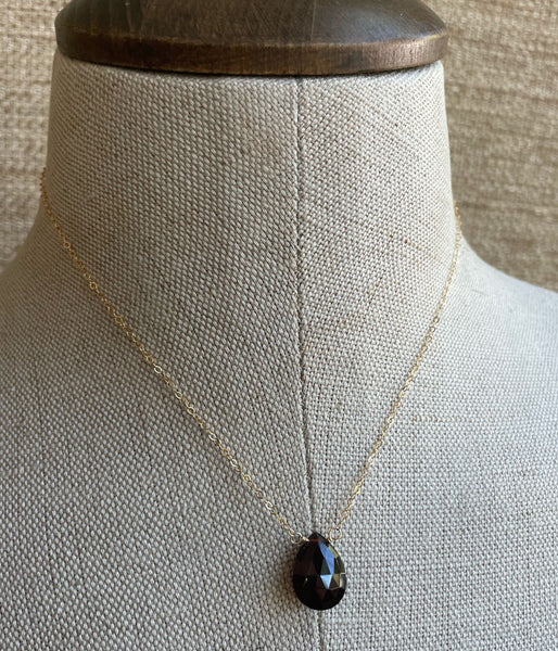 Garnet Golden Necklace