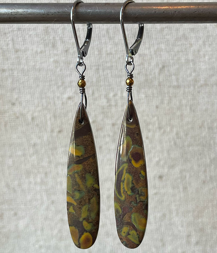 Camouflage Jasper Earrings