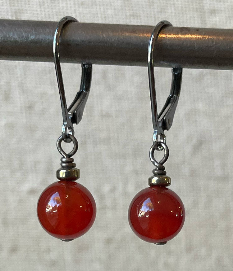 Carnelian Berry Earrings