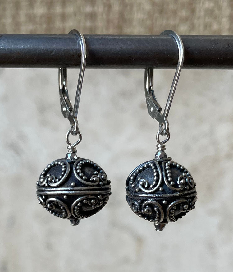 Granulated Sterling Earrings