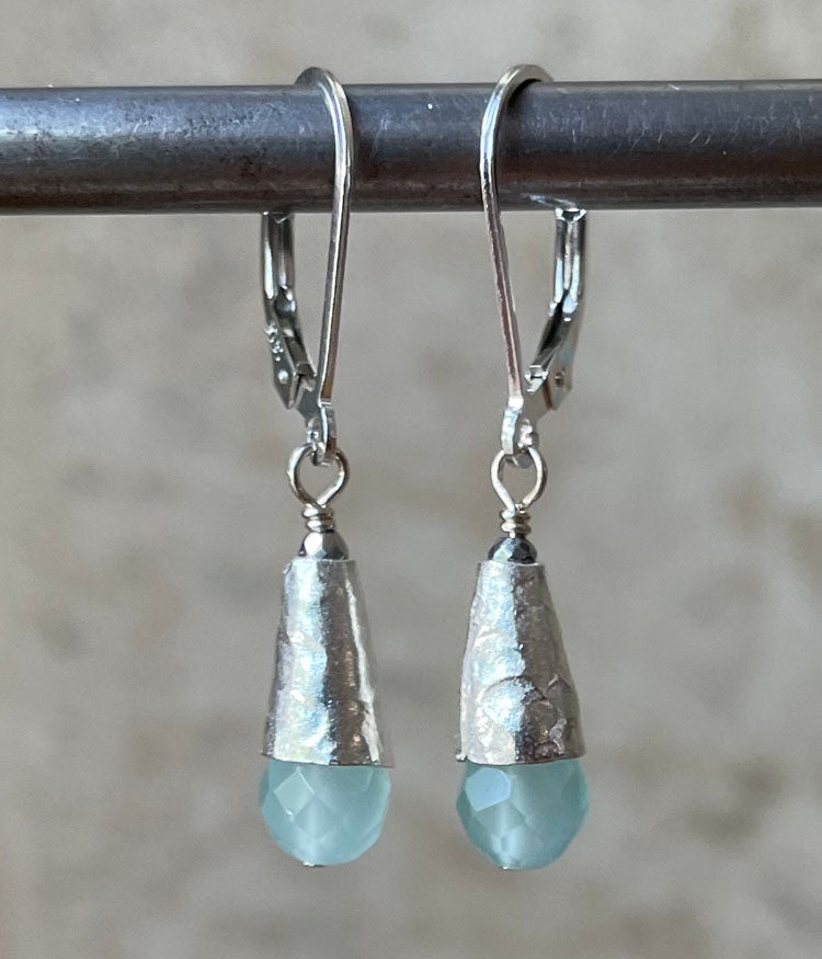 Quartz Conical Earrings