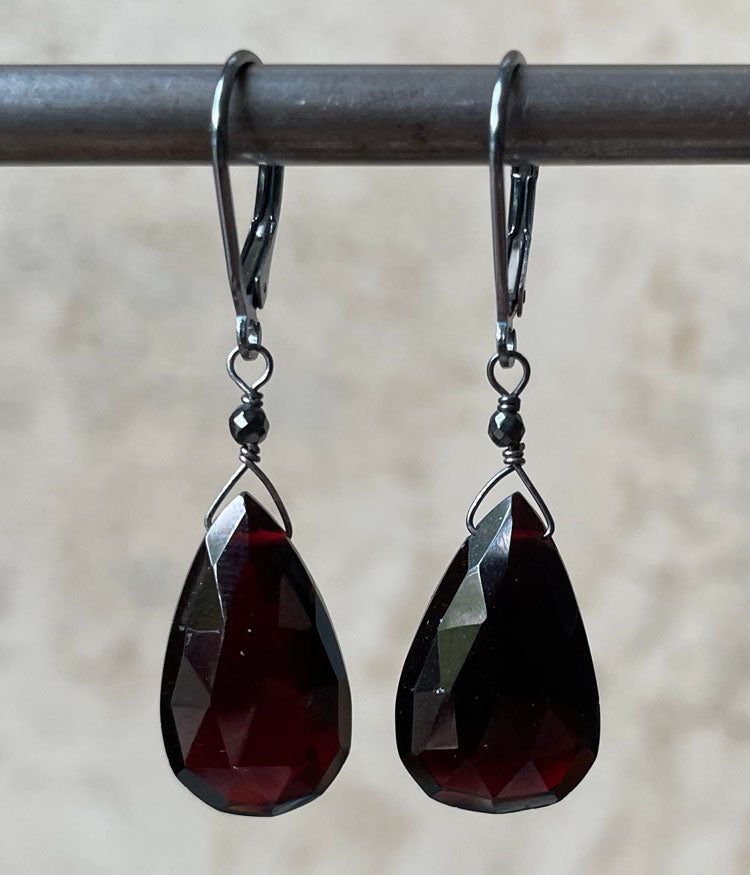 Glowing Garnet Earrings