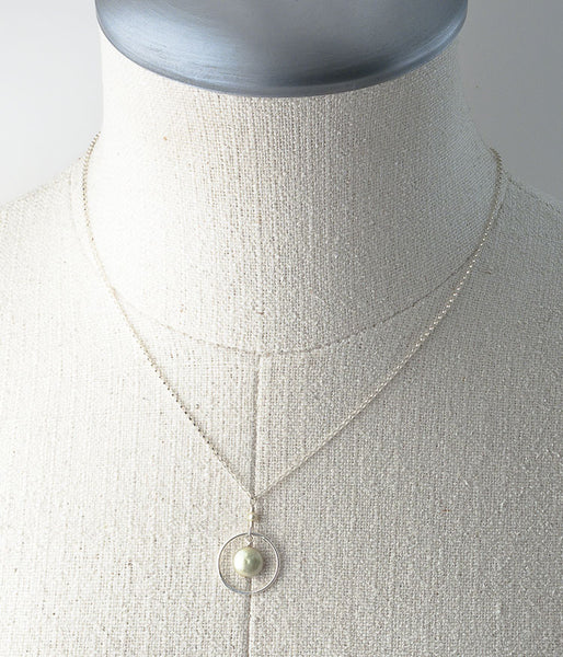 Aviva Spring Necklace (sage)