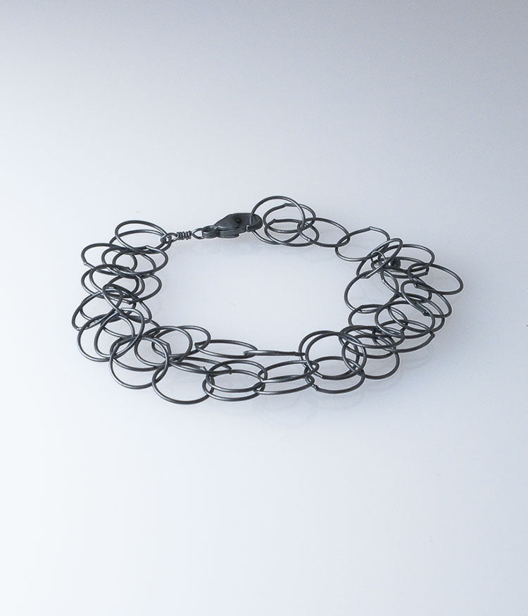 Triple Fine Sterling Bracelet (oxidized)